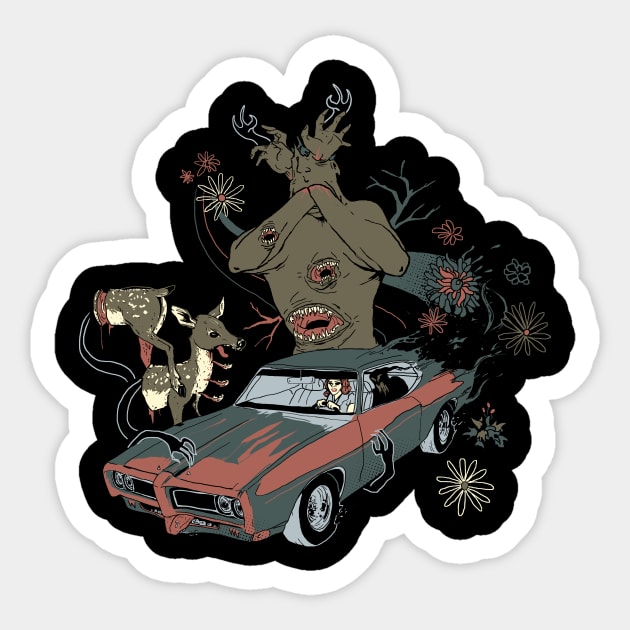 Psilocybe Ride Sticker by Hillary White Rabbit